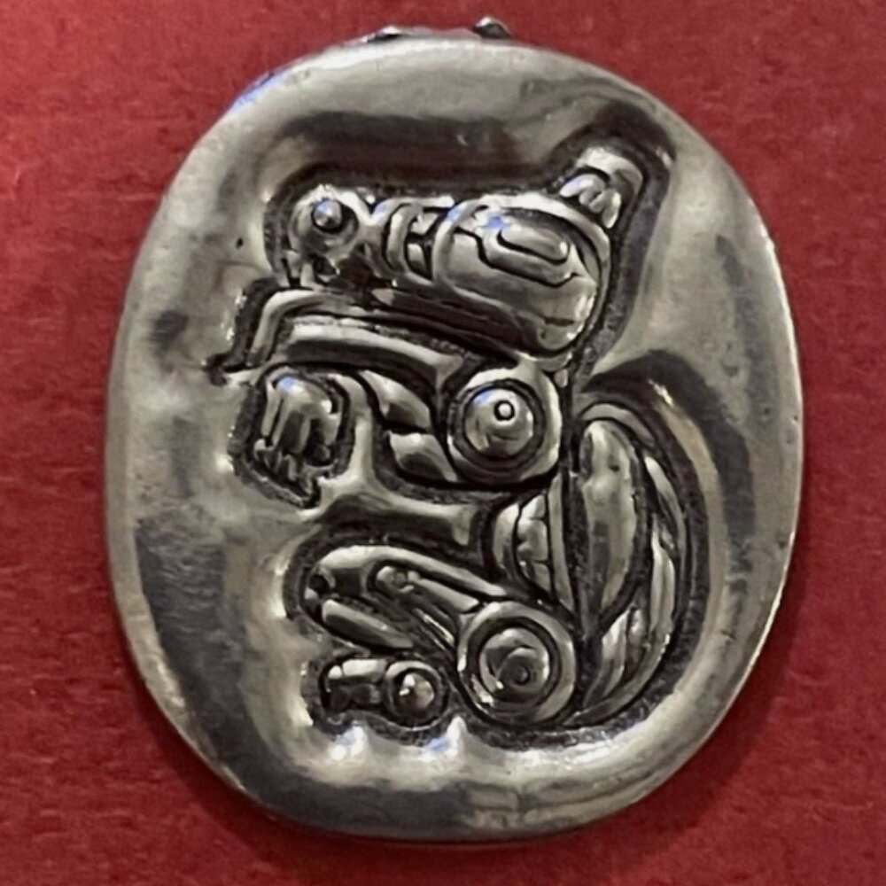 Pocket Spirit Coin Token Wolf Leadership By Eric Parnell Haida Lead-free pewter